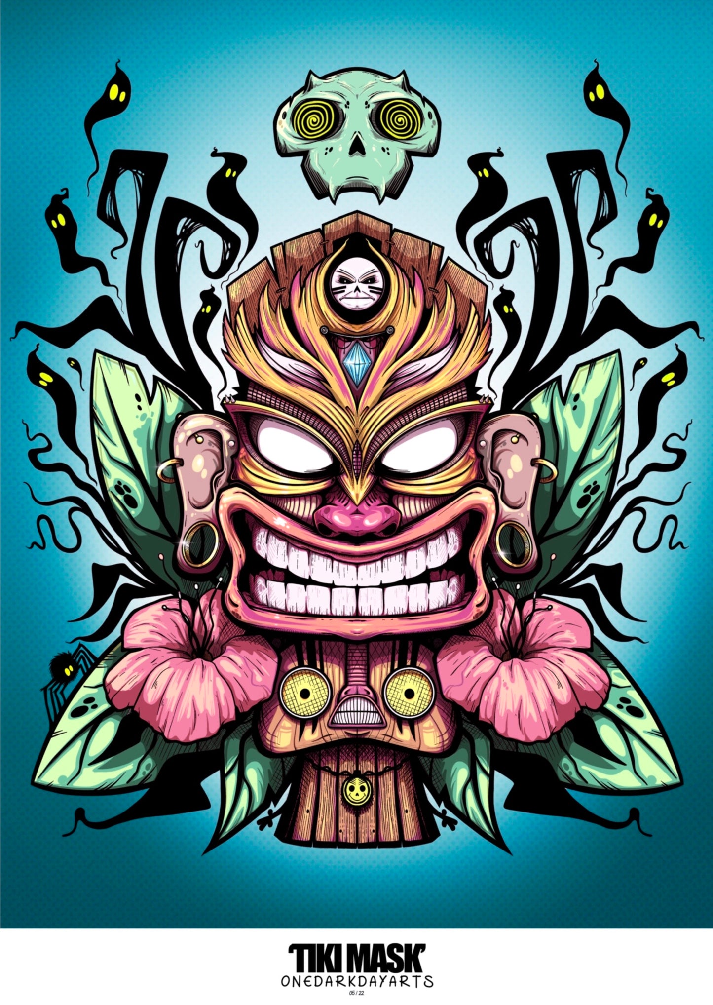 ‘TIKI MASK’ FINE ART PRINT