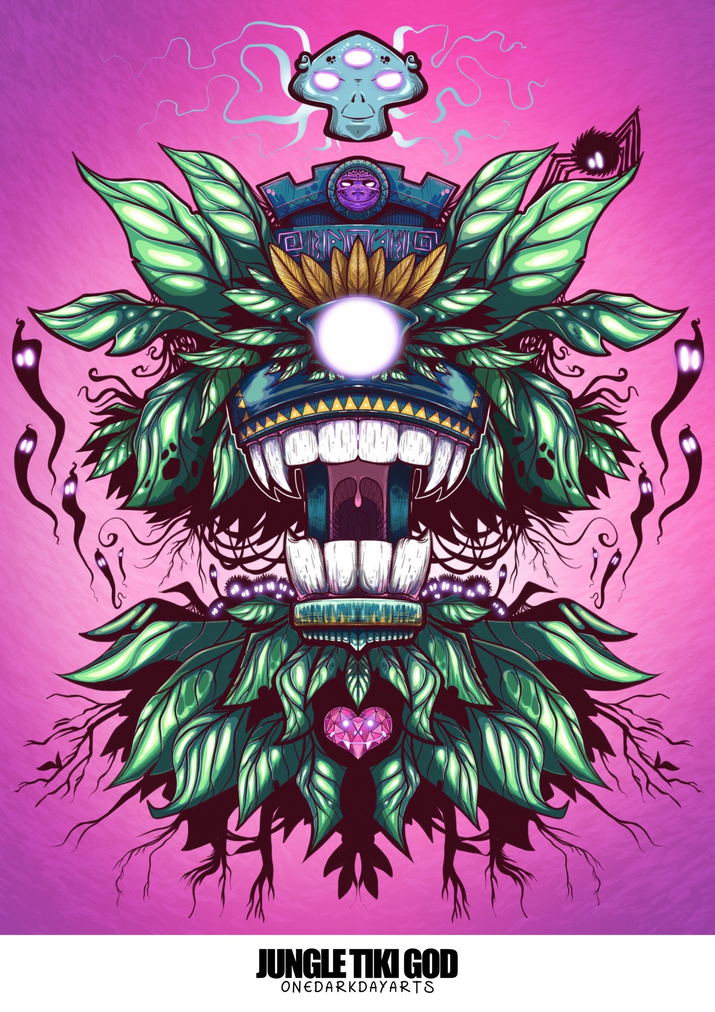 ‘RAINFOREST TIKI GOD’ FINE ART PRINT