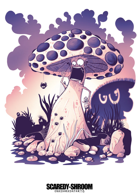 ‘SCAREDY-SHROOM’ FINE ART PRINT